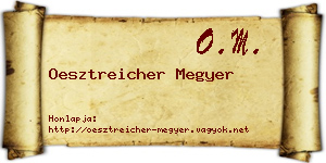 Oesztreicher Megyer névjegykártya
